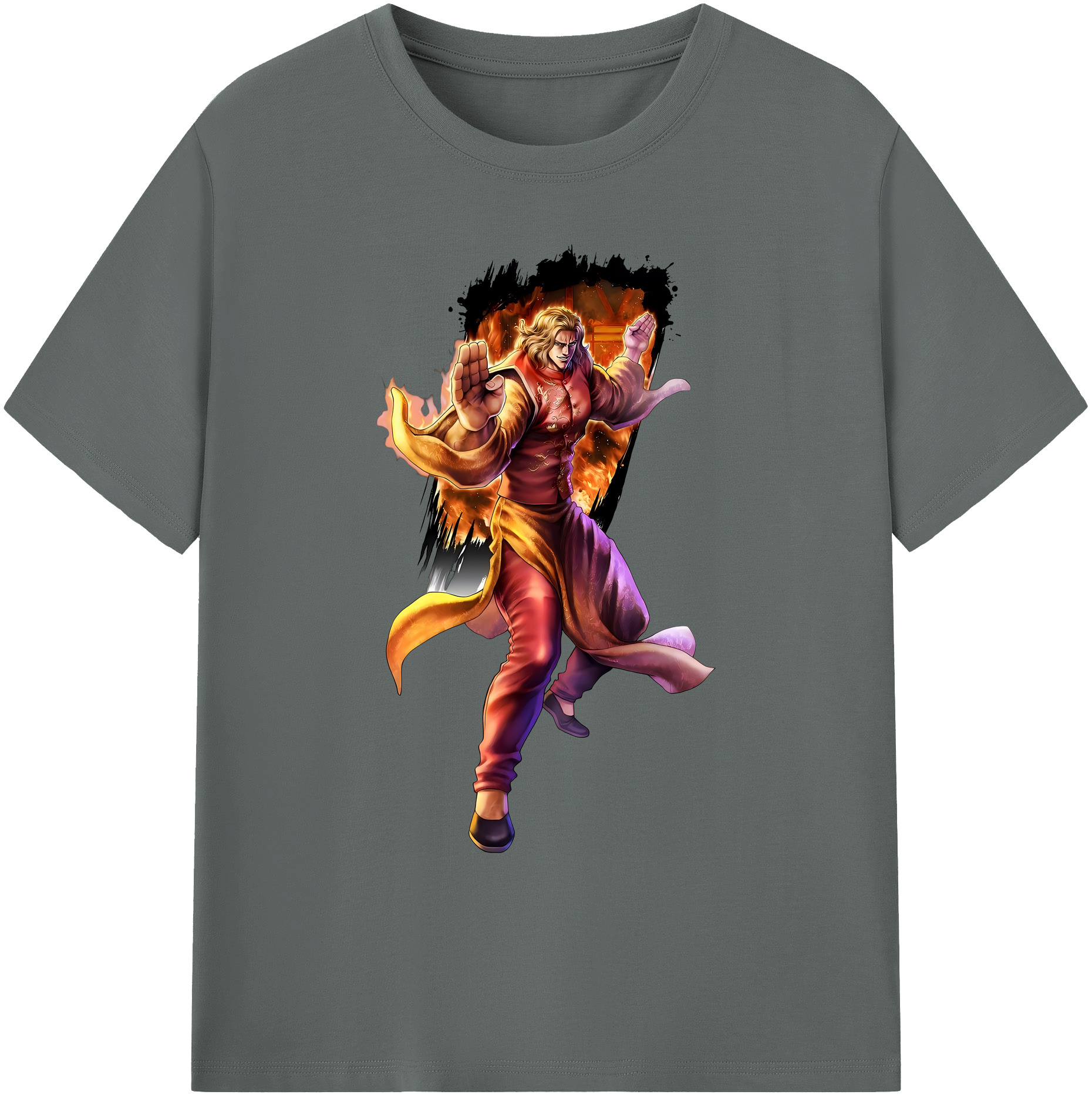 （画像用） 北斗の拳 Fist of the North Star 綿100％ メンズ半袖Tシャツ｜肌触りやわらか＆通気性
